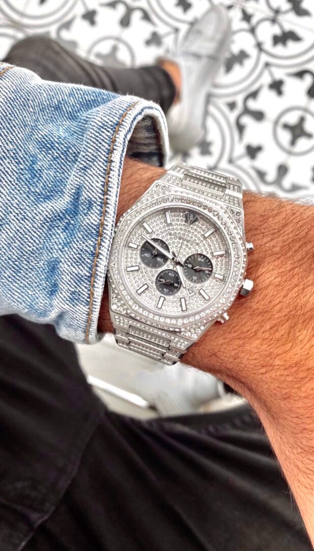 שעון Pierre Richardson Full Diamonds משובץ לגבר Pr5891