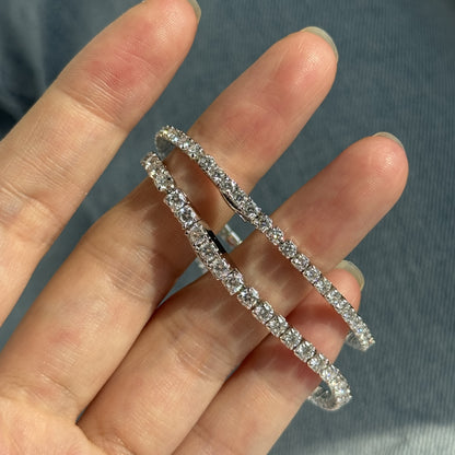 צמיד טניס בשיבוץ יהלומי מוסאנייט 3 מ״מ