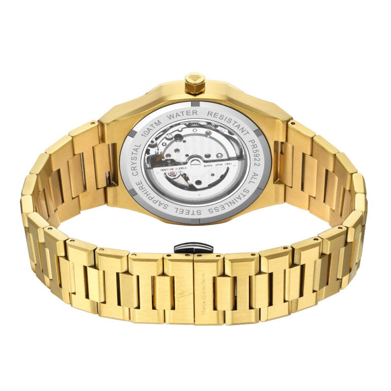 שעון משובץ בציפוי זהב טהור 24K Pierre Richardson PREMIUM לגבר Pr5922